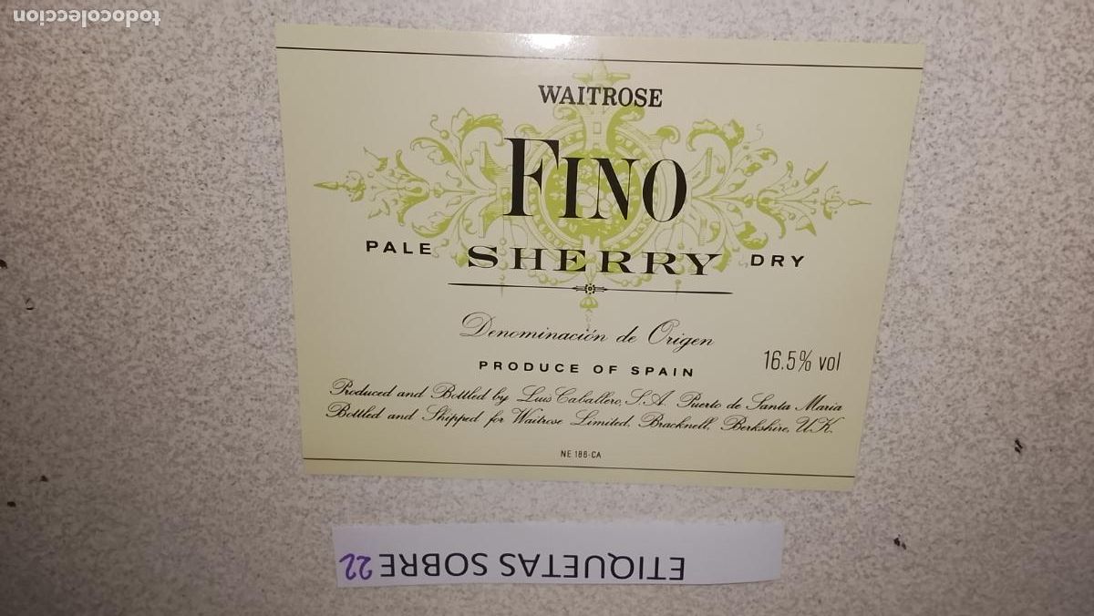 Etiquetas antiguas: HAGA SU OFERTA - ANTIGUA ETIQUETA DE VINO LICOR co&ntilde;ac manzanilla fino SANLUCAR JEREZ CADIZ EL PUERTO