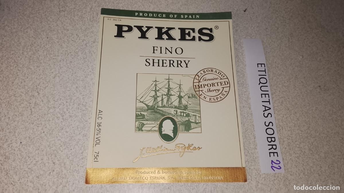 Etiquetas antiguas: HAGA SU OFERTA - ANTIGUA ETIQUETA DE VINO LICOR co&ntilde;ac manzanilla fino SANLUCAR JEREZ CADIZ EL PUERTO