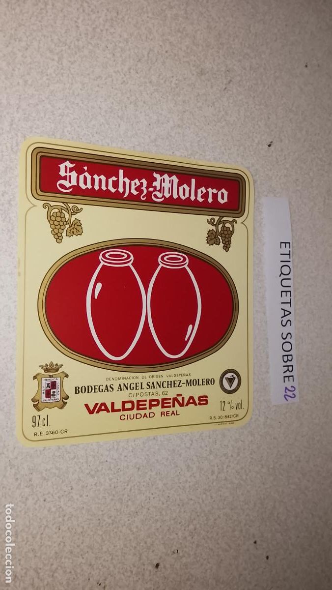 Etiquetas antiguas: HAGA SU OFERTA - ANTIGUA ETIQUETA DE VINO LICOR co&ntilde;ac manzanilla fino SANLUCAR JEREZ CADIZ EL PUERTO