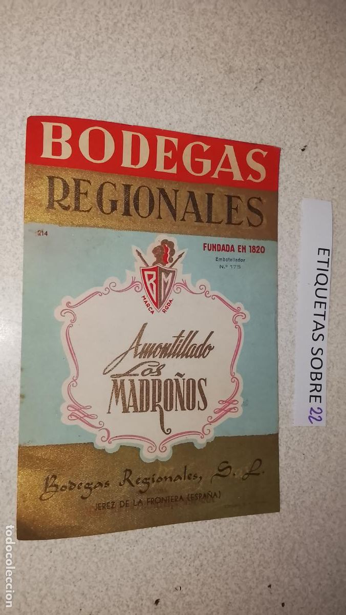 Etiquetas antiguas: HAGA SU OFERTA - ANTIGUA ETIQUETA DE VINO LICOR co&ntilde;ac manzanilla fino SANLUCAR JEREZ CADIZ EL PUERTO