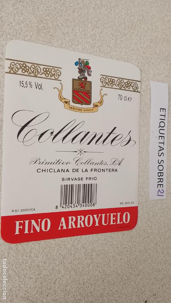 Etiquetas antiguas: HAGA SU OFERTA - ANTIGUA ETIQUETA DE VINO LICOR co&ntilde;ac manzanilla fino SANLUCAR JEREZ CADIZ EL PUERTO
