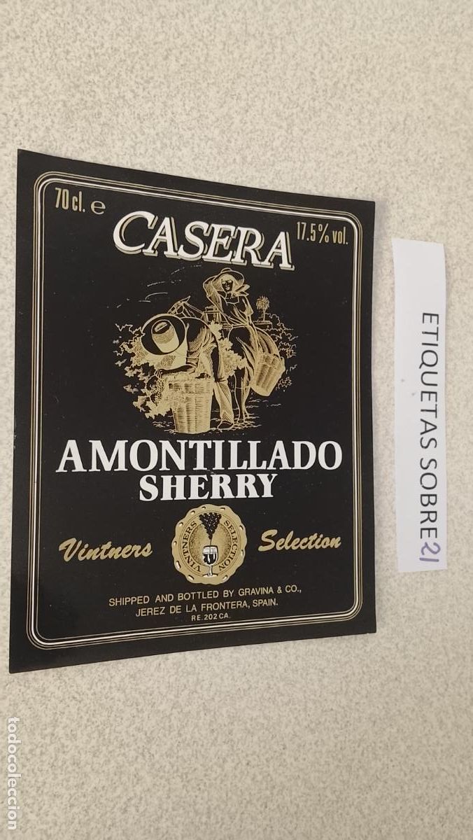 Etiquetas antiguas: HAGA SU OFERTA - ANTIGUA ETIQUETA DE VINO LICOR co&ntilde;ac manzanilla fino SANLUCAR JEREZ CADIZ EL PUERTO