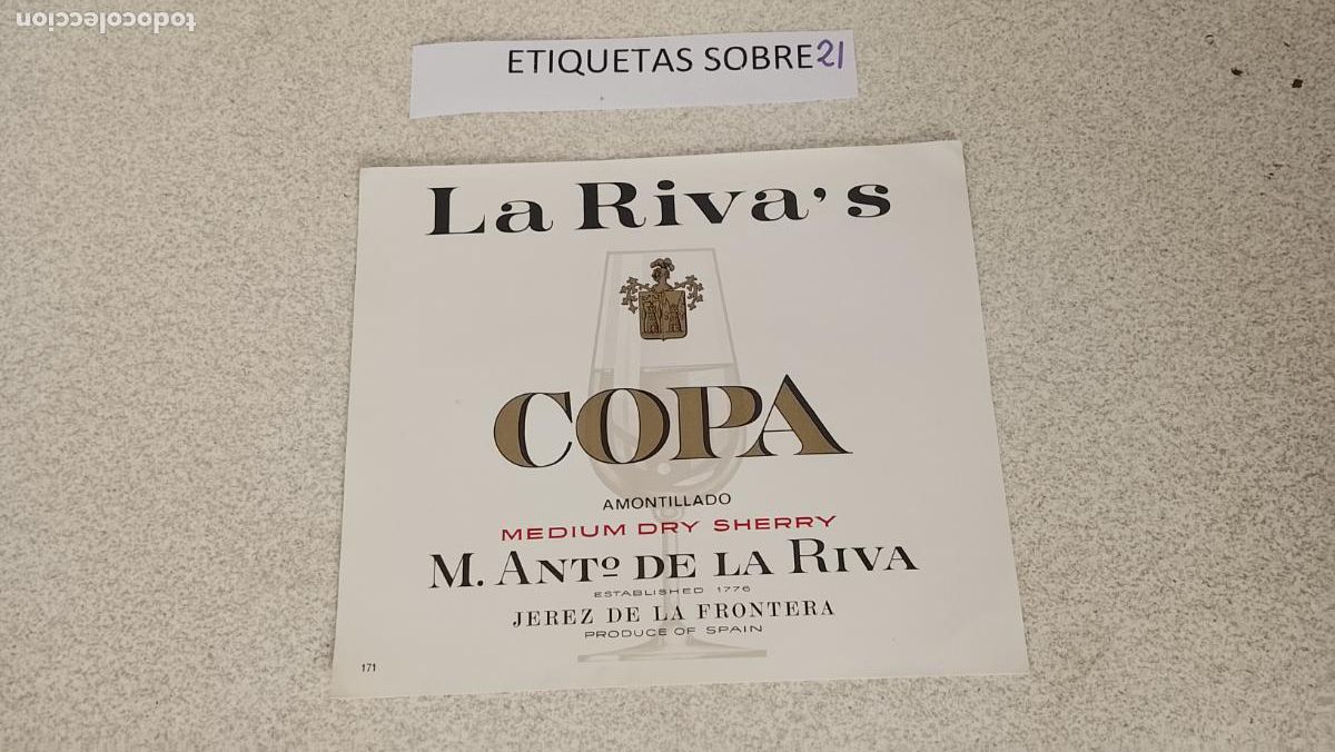 Etiquetas antiguas: HAGA SU OFERTA - ANTIGUA ETIQUETA DE VINO LICOR co&ntilde;ac manzanilla fino SANLUCAR JEREZ CADIZ EL PUERTO