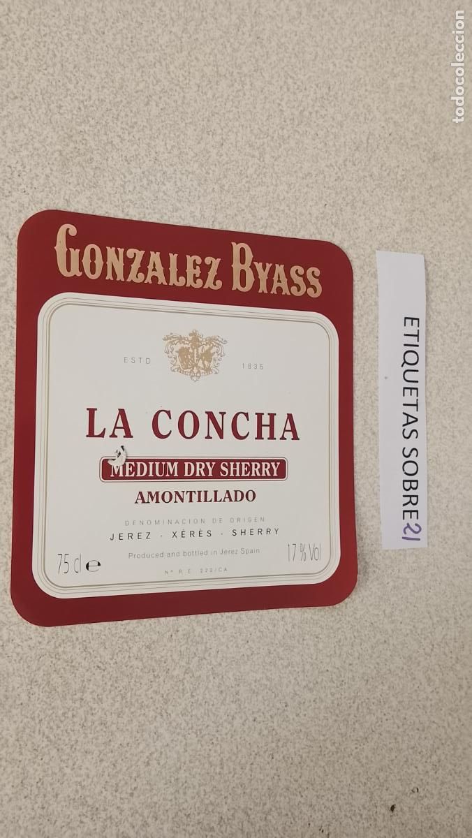 Etiquetas antiguas: HAGA SU OFERTA - ANTIGUA ETIQUETA DE VINO LICOR co&ntilde;ac manzanilla fino SANLUCAR JEREZ CADIZ EL PUERTO