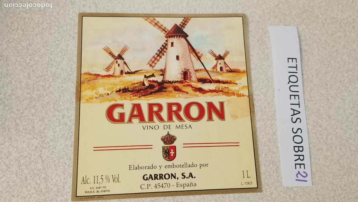 Etiquetas antiguas: HAGA SU OFERTA - ANTIGUA ETIQUETA DE VINO LICOR co&ntilde;ac manzanilla fino SANLUCAR JEREZ CADIZ EL PUERTO