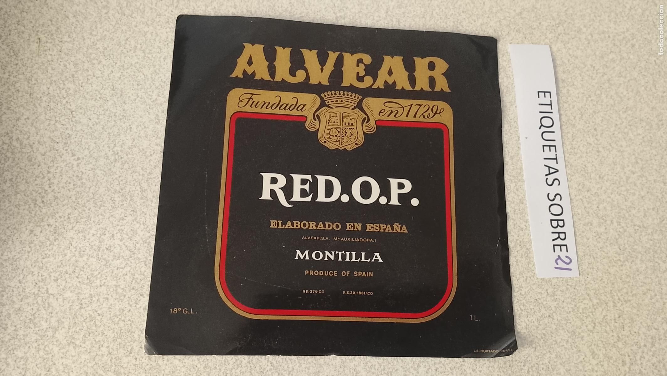 Etiquetas antiguas: HAGA SU OFERTA - ANTIGUA ETIQUETA DE VINO LICOR co&ntilde;ac manzanilla fino SANLUCAR JEREZ CADIZ EL PUERTO