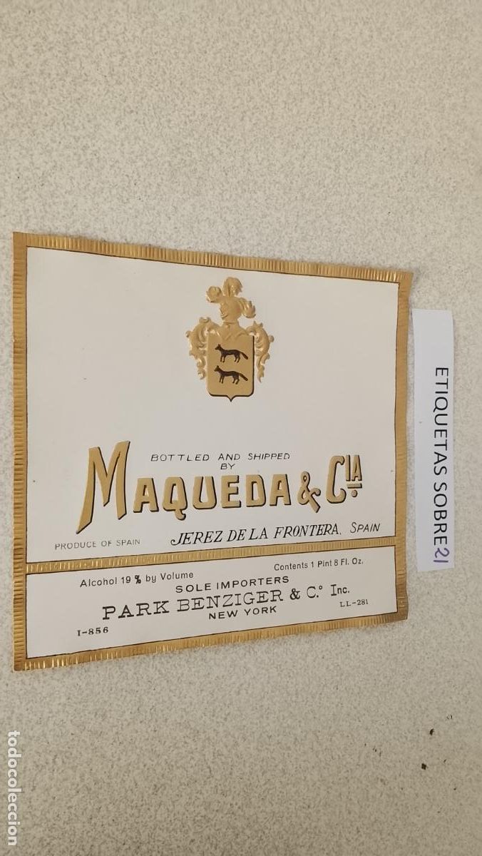 Etiquetas antiguas: HAGA SU OFERTA - ANTIGUA ETIQUETA DE VINO LICOR co&ntilde;ac manzanilla fino SANLUCAR JEREZ CADIZ EL PUERTO