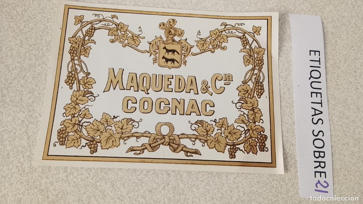 Etiquetas antiguas: HAGA SU OFERTA - ANTIGUA ETIQUETA DE VINO LICOR co&ntilde;ac manzanilla fino SANLUCAR JEREZ CADIZ EL PUERTO