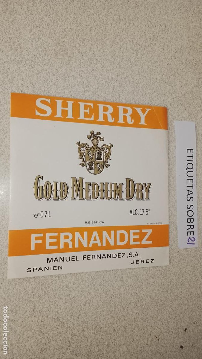 Etiquetas antiguas: HAGA SU OFERTA - ANTIGUA ETIQUETA DE VINO LICOR co&ntilde;ac manzanilla fino SANLUCAR JEREZ CADIZ EL PUERTO