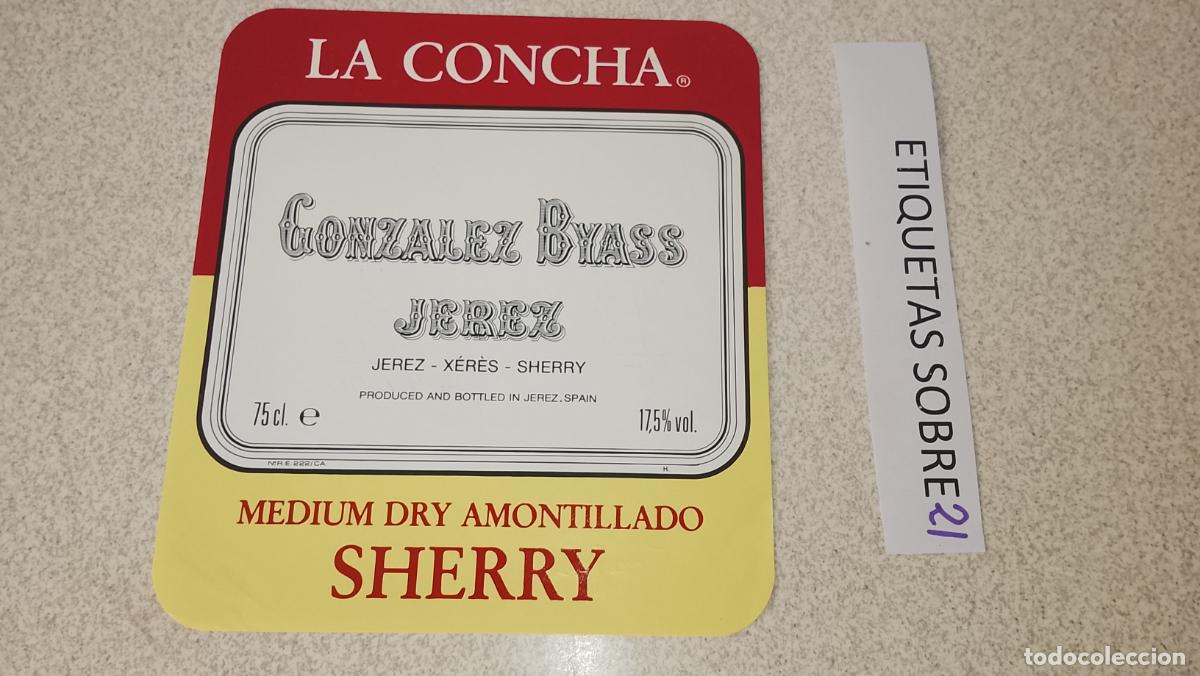 Etiquetas antiguas: HAGA SU OFERTA - ANTIGUA ETIQUETA DE VINO LICOR co&ntilde;ac manzanilla fino SANLUCAR JEREZ CADIZ EL PUERTO