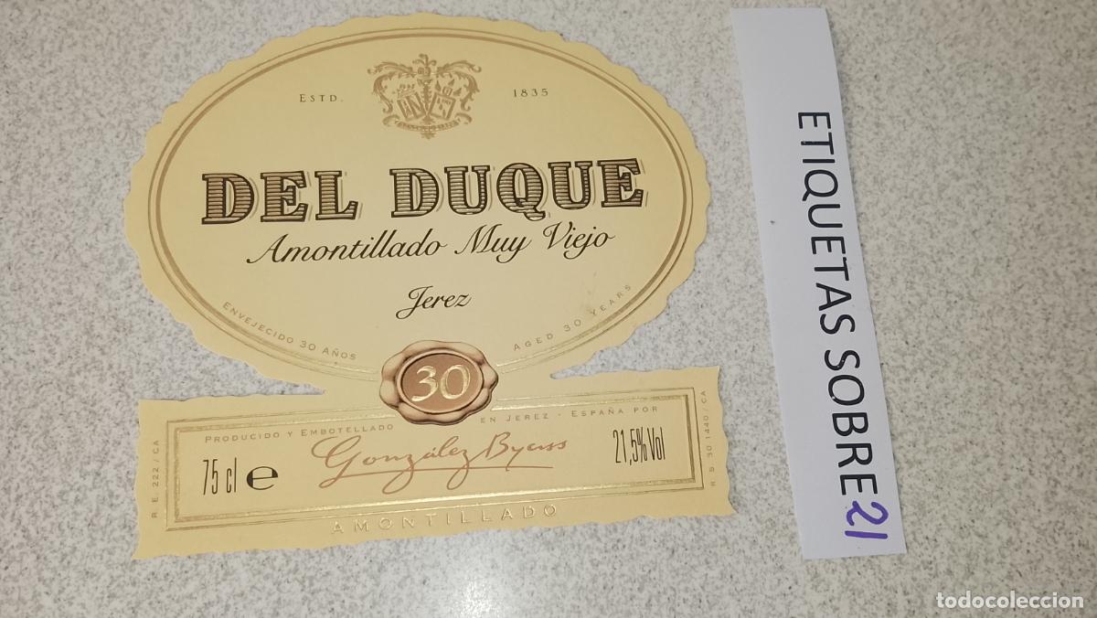 Etiquetas antiguas: HAGA SU OFERTA - ANTIGUA ETIQUETA DE VINO LICOR co&ntilde;ac manzanilla fino SANLUCAR JEREZ CADIZ EL PUERTO