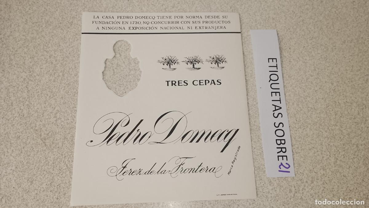 Etiquetas antiguas: HAGA SU OFERTA - ANTIGUA ETIQUETA DE VINO LICOR co&ntilde;ac manzanilla fino SANLUCAR JEREZ CADIZ EL PUERTO