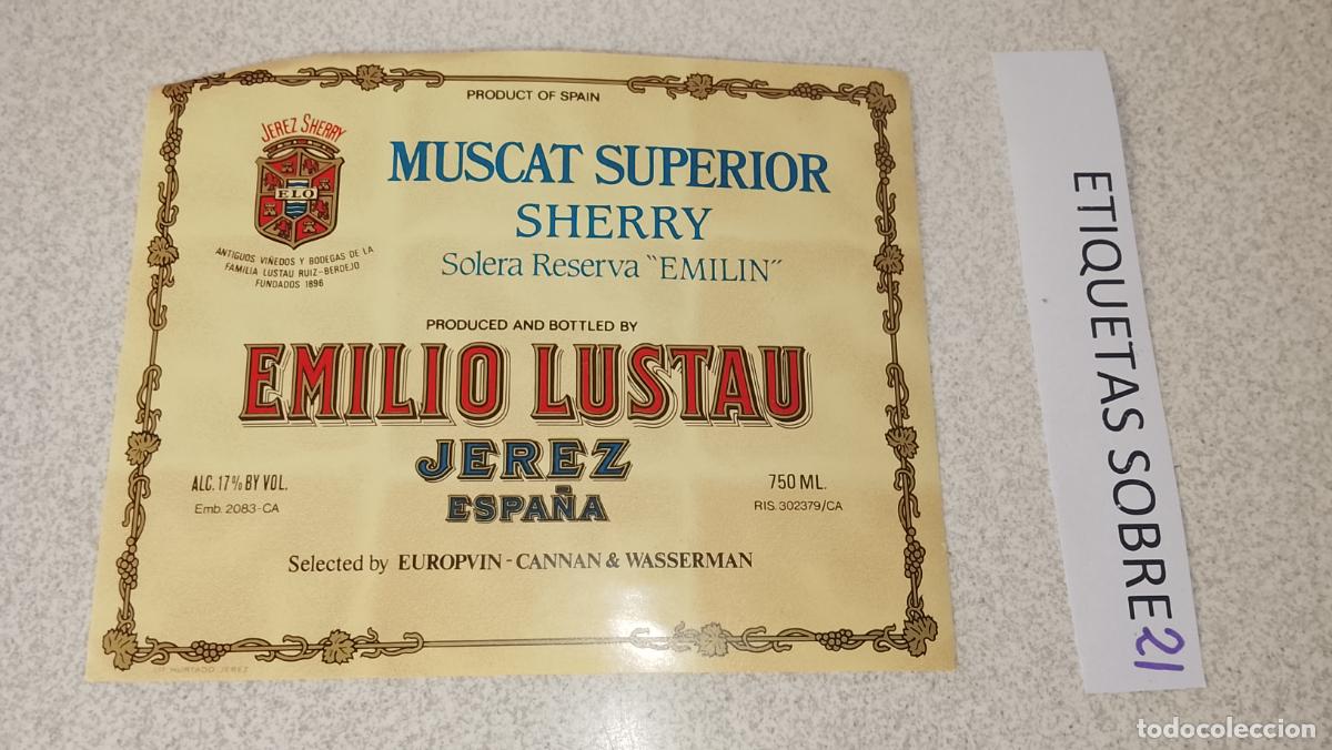 Etiquetas antiguas: HAGA SU OFERTA - ANTIGUA ETIQUETA DE VINO LICOR co&ntilde;ac manzanilla fino SANLUCAR JEREZ CADIZ EL PUERTO