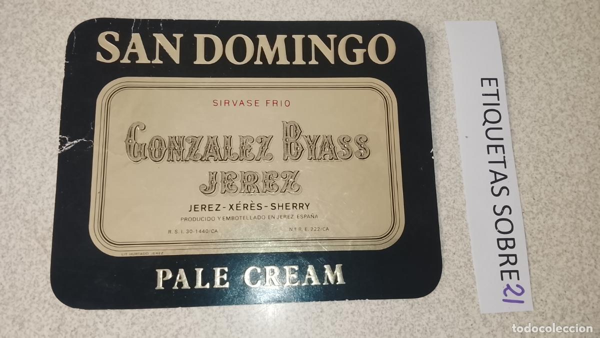 Etiquetas antiguas: HAGA SU OFERTA - ANTIGUA ETIQUETA DE VINO LICOR co&ntilde;ac manzanilla fino SANLUCAR JEREZ CADIZ EL PUERTO