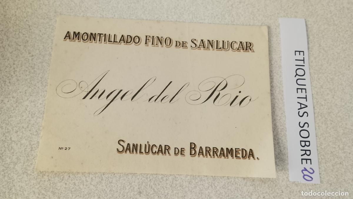 Etiquetas antiguas: HAGA SU OFERTA - ANTIGUA ETIQUETA DE VINO LICOR co&ntilde;ac manzanilla fino SANLUCAR JEREZ CADIZ EL PUERTO