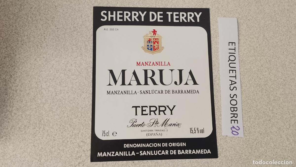 Etiquetas antiguas: HAGA SU OFERTA - ANTIGUA ETIQUETA DE VINO LICOR co&ntilde;ac manzanilla fino SANLUCAR JEREZ CADIZ EL PUERTO