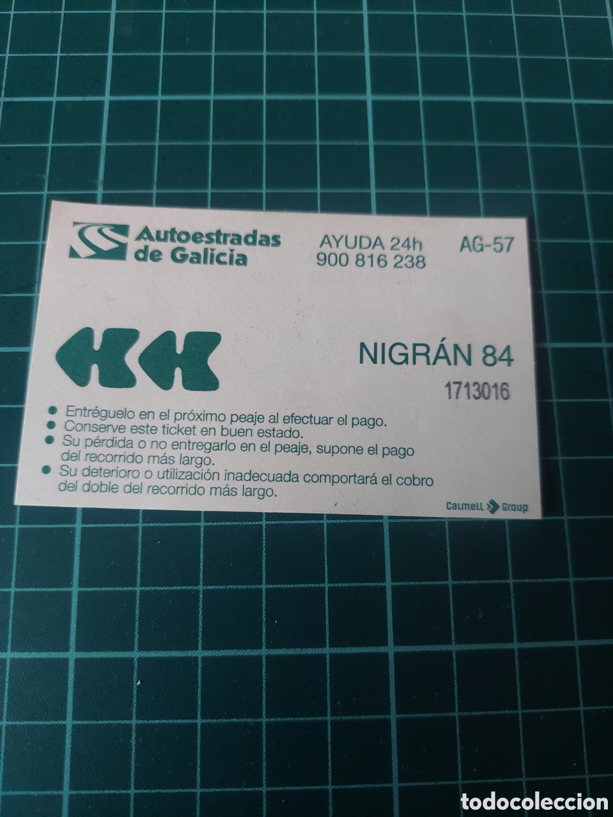 Etiquetas antiguas: TIKET AUTOESTRADAS GALICUA NUGRAN 84 ETIQUETA