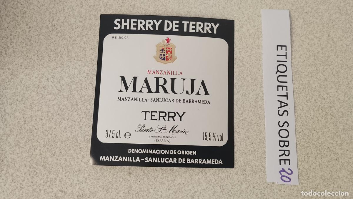 Alte Etiketten: HAGA SU OFERTA - ANTIGUA ETIQUETA DE VINO LICOR co&ntilde;ac manzanilla fino SANLUCAR JEREZ CADIZ EL PUERTO