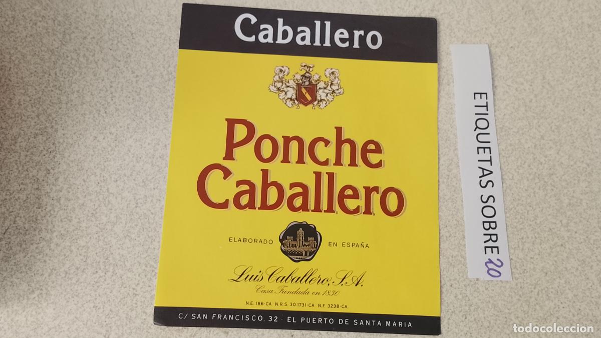 Alte Etiketten: HAGA SU OFERTA - ANTIGUA ETIQUETA DE VINO LICOR co&ntilde;ac manzanilla fino SANLUCAR JEREZ CADIZ EL PUERTO