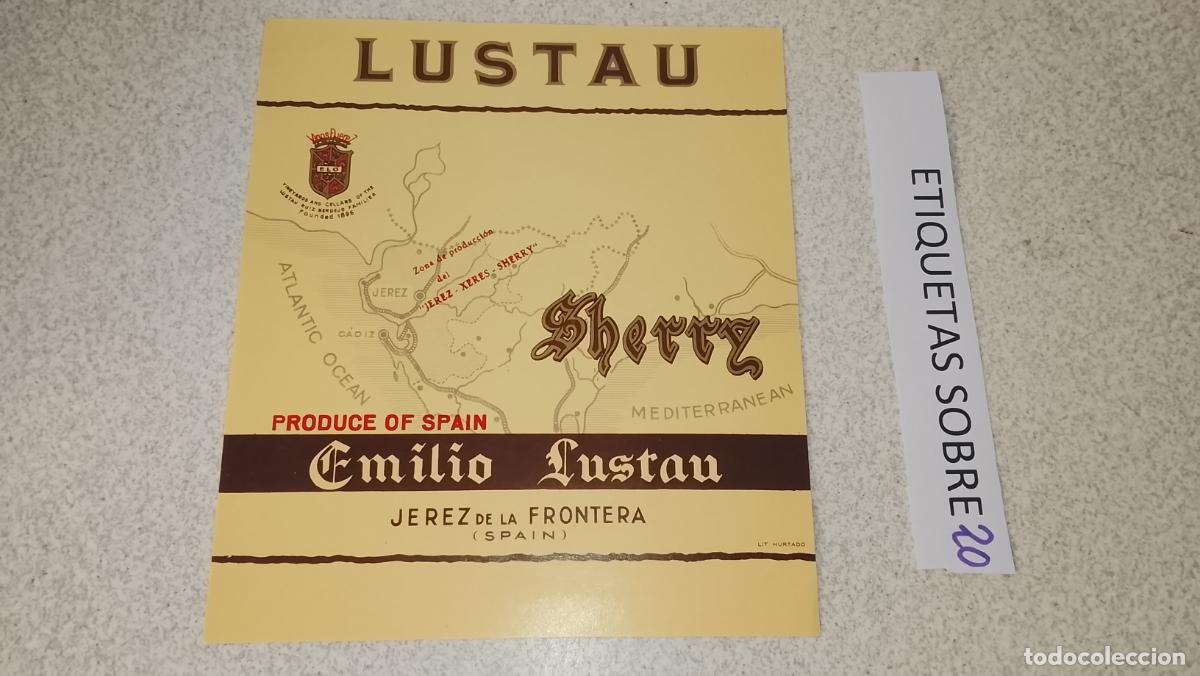 Etiquetas antiguas: HAGA SU OFERTA - ANTIGUA ETIQUETA DE VINO LICOR co&ntilde;ac manzanilla fino SANLUCAR JEREZ CADIZ EL PUERTO