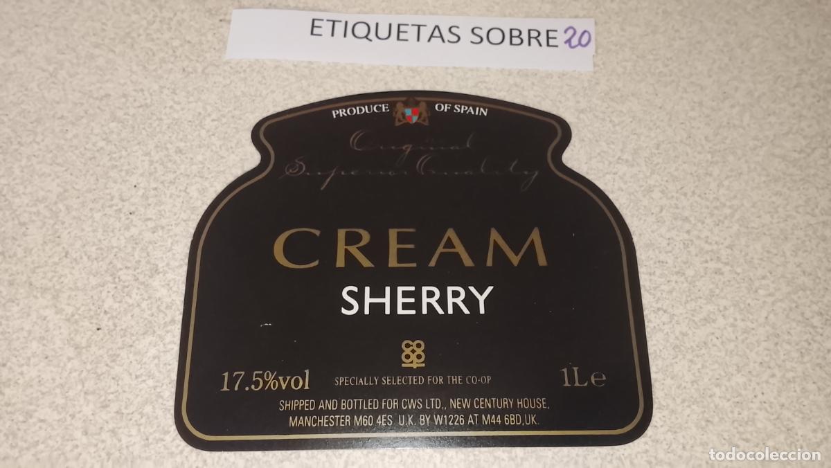 Etiquetas antiguas: HAGA SU OFERTA - ANTIGUA ETIQUETA DE VINO LICOR co&ntilde;ac manzanilla fino SANLUCAR JEREZ CADIZ EL PUERTO