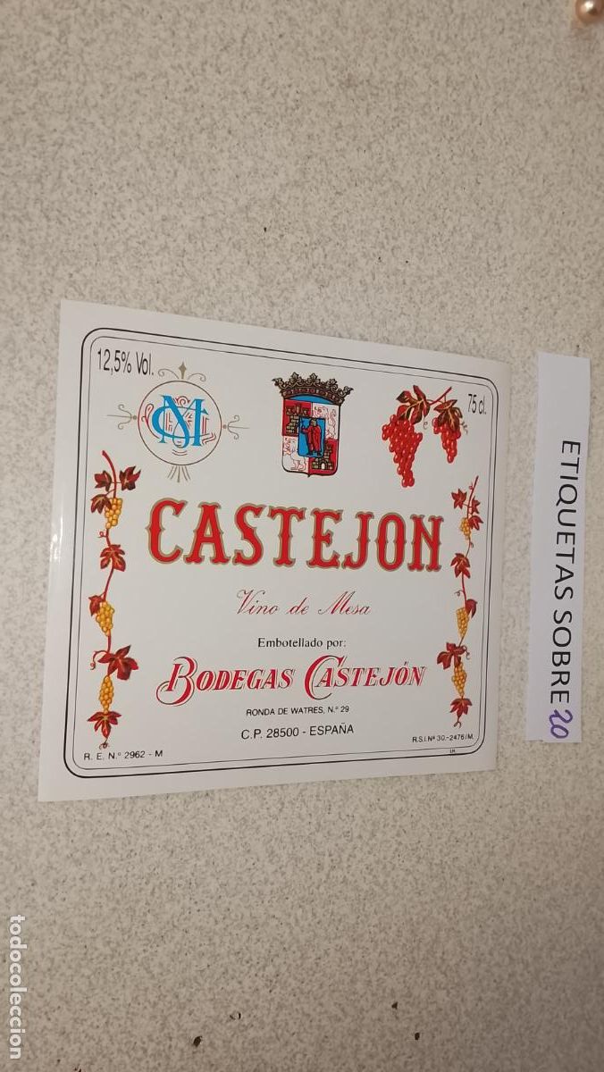 Etiquetas antiguas: HAGA SU OFERTA - ANTIGUA ETIQUETA DE VINO LICOR co&ntilde;ac manzanilla fino SANLUCAR JEREZ CADIZ EL PUERTO