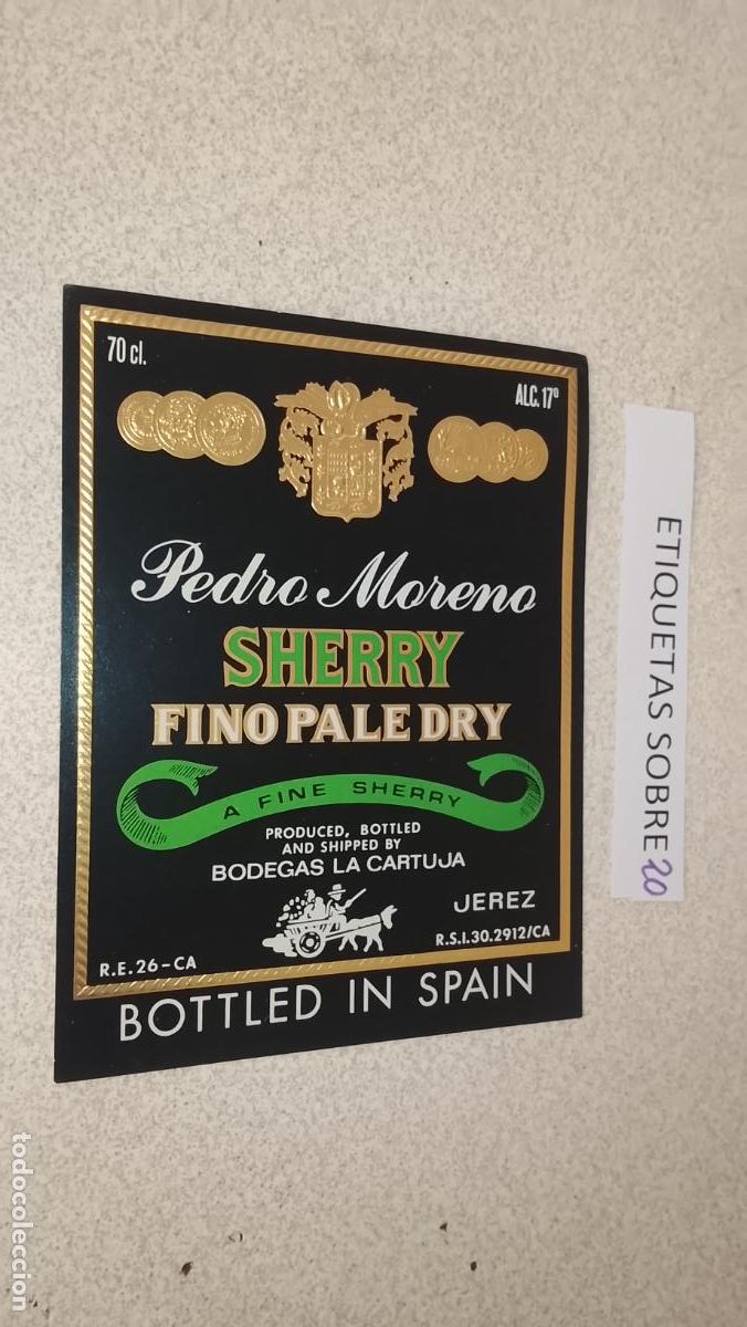 Etiquetas antiguas: HAGA SU OFERTA - ANTIGUA ETIQUETA DE VINO LICOR co&ntilde;ac manzanilla fino SANLUCAR JEREZ CADIZ EL PUERTO