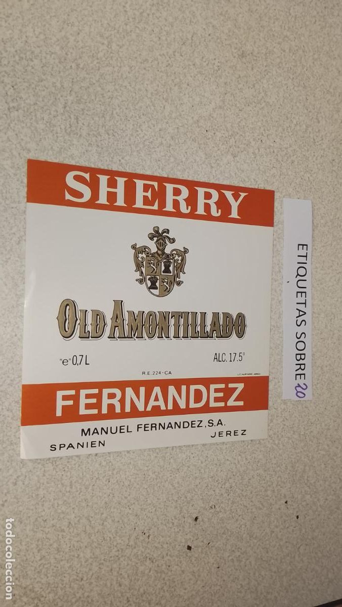 Etiquetas antiguas: HAGA SU OFERTA - ANTIGUA ETIQUETA DE VINO LICOR co&ntilde;ac manzanilla fino SANLUCAR JEREZ CADIZ EL PUERTO