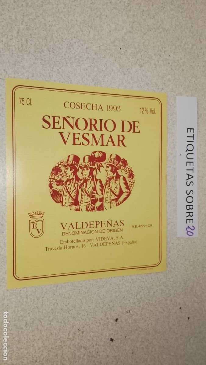 Etiquetas antiguas: HAGA SU OFERTA - ANTIGUA ETIQUETA DE VINO LICOR co&ntilde;ac manzanilla fino SANLUCAR JEREZ CADIZ EL PUERTO
