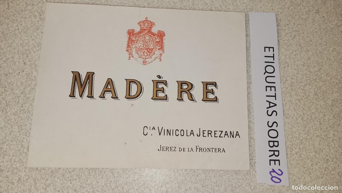 Etiquetas antiguas: HAGA SU OFERTA - ANTIGUA ETIQUETA DE VINO LICOR co&ntilde;ac manzanilla fino SANLUCAR JEREZ CADIZ EL PUERTO