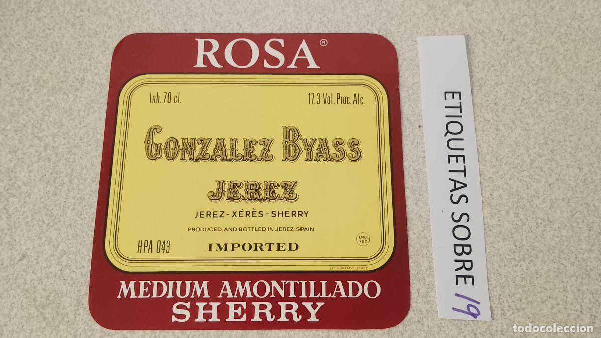 Etichette antiche: HAGA SU OFERTA - ANTIGUA ETIQUETA DE VINO LICOR co&ntilde;ac manzanilla fino SANLUCAR JEREZ CADIZ EL PUERTO