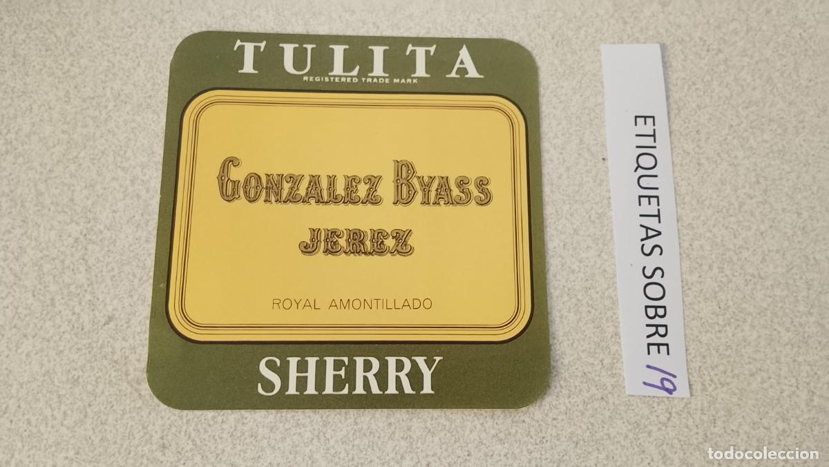 Etichette antiche: HAGA SU OFERTA - ANTIGUA ETIQUETA DE VINO LICOR co&ntilde;ac manzanilla fino SANLUCAR JEREZ CADIZ EL PUERTO