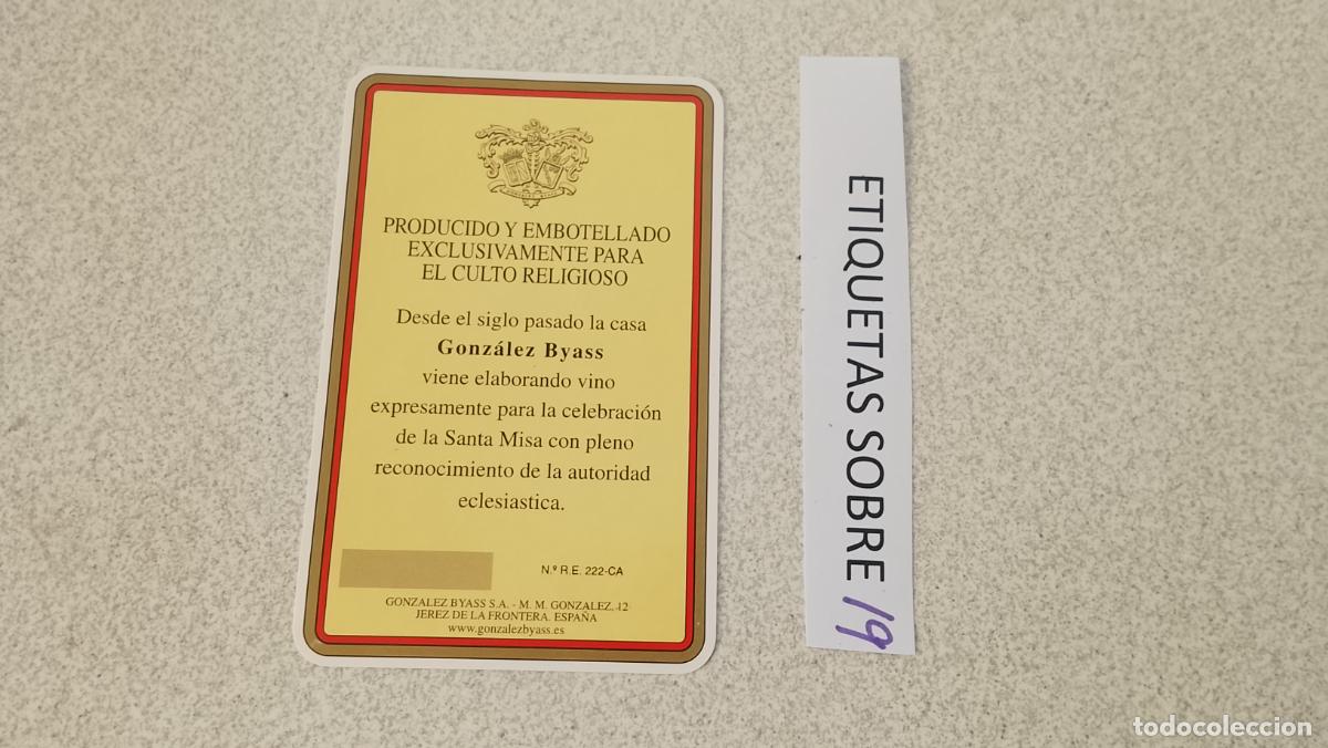 Etichette antiche: HAGA SU OFERTA - ANTIGUA ETIQUETA DE VINO LICOR co&ntilde;ac manzanilla fino SANLUCAR JEREZ CADIZ EL PUERTO