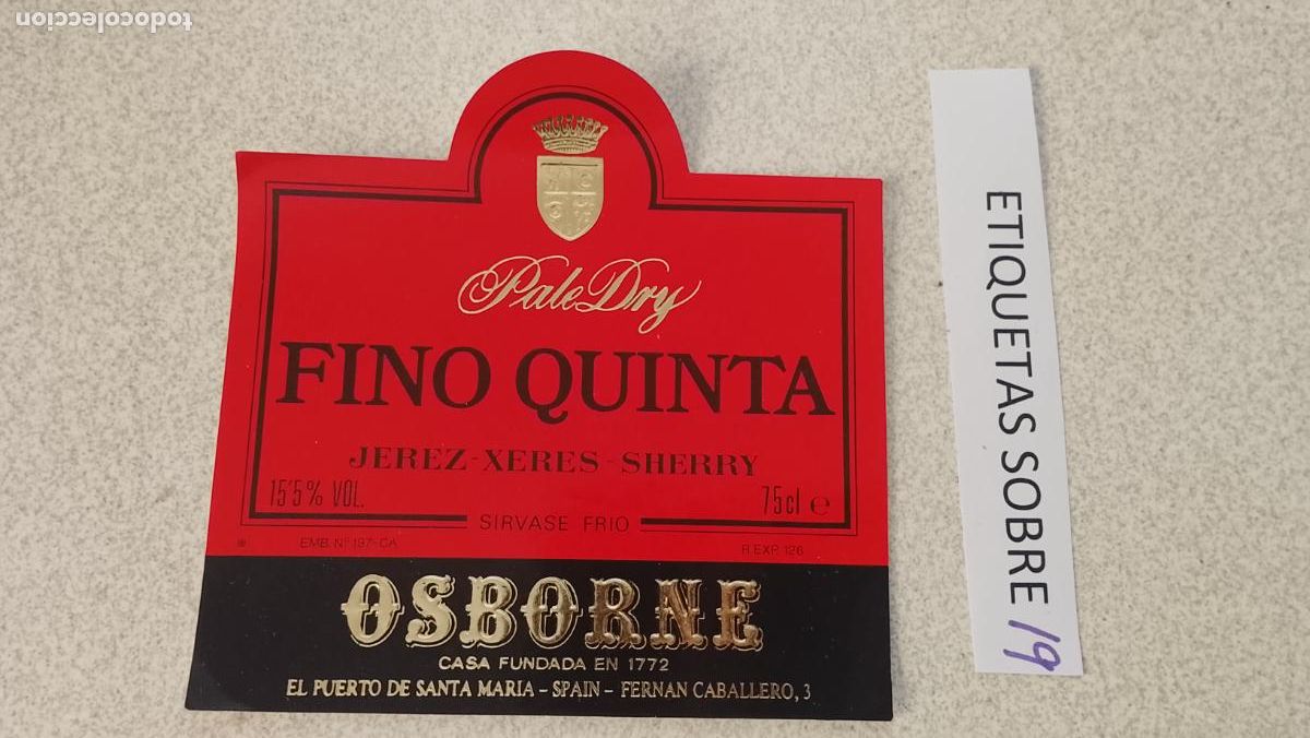Etichette antiche: HAGA SU OFERTA - ANTIGUA ETIQUETA DE VINO LICOR co&ntilde;ac manzanilla fino SANLUCAR JEREZ CADIZ EL PUERTO