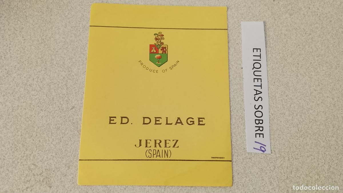 Etiquetas antiguas: HAGA SU OFERTA - ANTIGUA ETIQUETA DE VINO LICOR co&ntilde;ac manzanilla fino SANLUCAR JEREZ CADIZ EL PUERTO