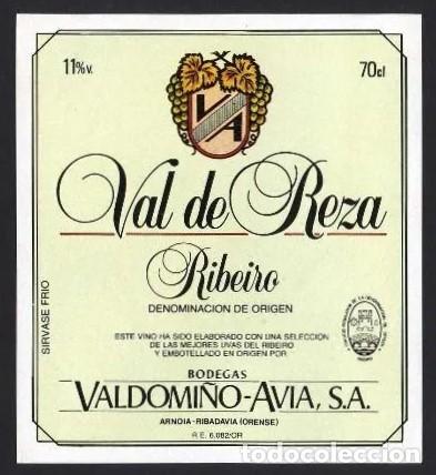 Etichette antiche: Galicia. Alcohol. *Val de Reza. Bodegas Valdomi&ntilde;o-Avia, S.A.*