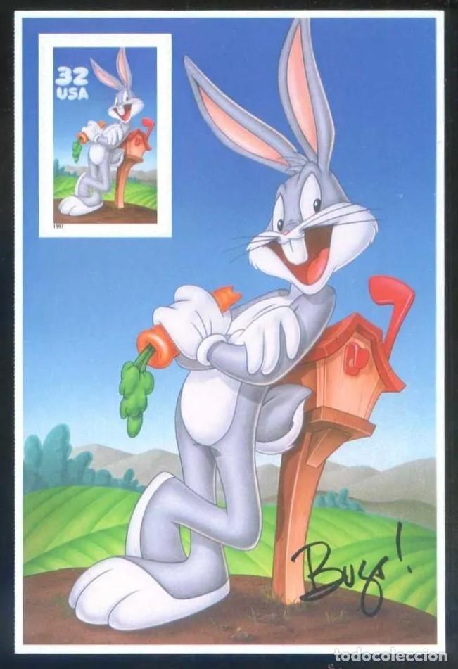 Etiquetas antiguas: *Bugs Bunny* Ed. United States Postal Service 1996. Impreso 87x130 mms.