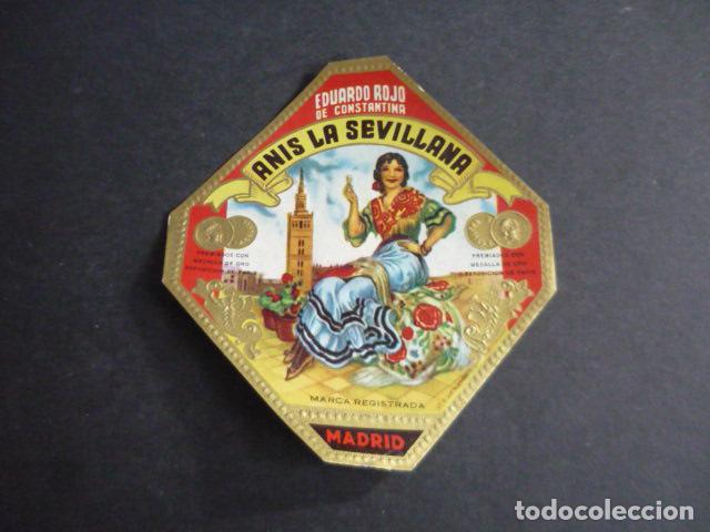 Etiquetas antigas: ANIS LA SEVILLANA EDUARDO ROJO MADRID ANTIGUA ETIQUETA