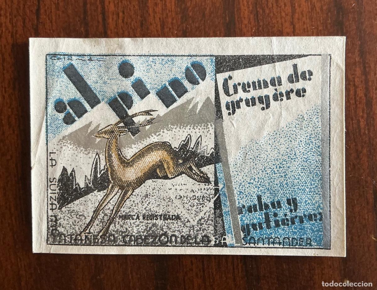 Etiquetas antiguas: PEQUE&Ntilde;A Y ANTIGUA ETIQUETA RUBU Y GUTI&Eacute;RREZ ALPINO LA SUIZA MONTA&Ntilde;ESA CABEZON DE LA SAL CANTABRIA