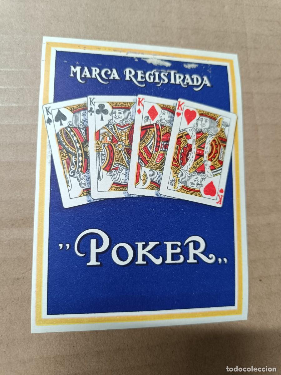 Etiquetas antiguas: ANTIGUA ETIQUETA DE CARTAS DE POKER, PPS S. XX -P22