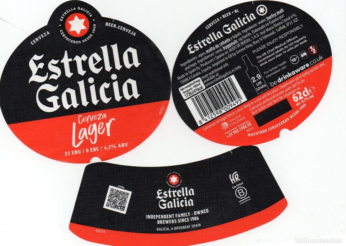 Etiquetas antiguas: ETIQUETAS ESTRELLA GALICIA - Foto 1