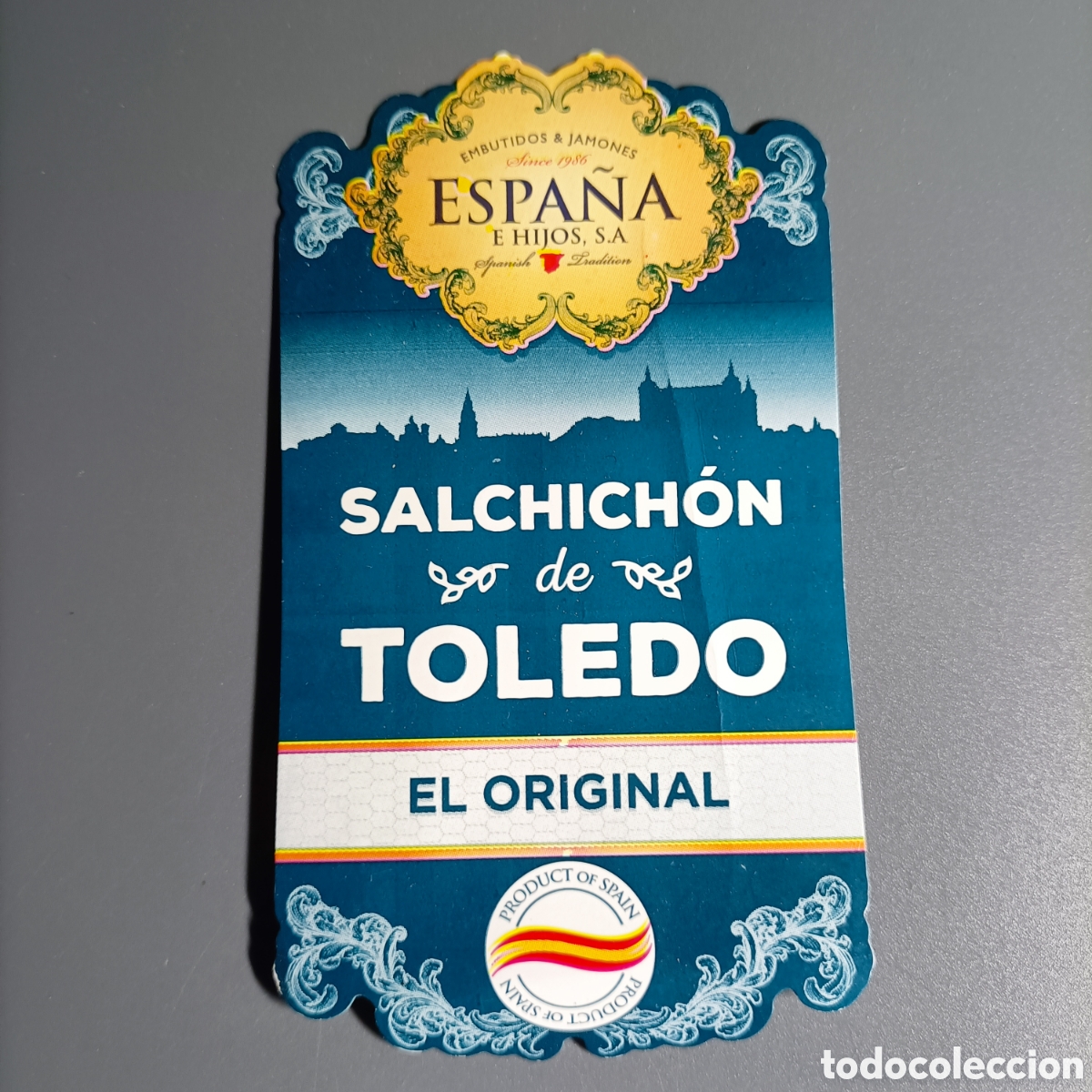 Etiquetas antiguas: ETIQUETA SALCHICH&Oacute;N DE TOLEDO. - Foto 1