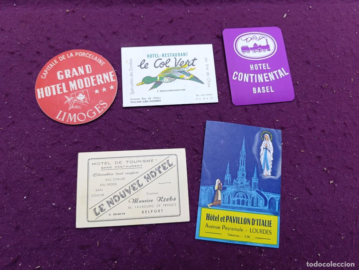 Alte Etiketten: LE1, Lote de antiguas etiquetas y/o publicidad de hoteles, surtidas