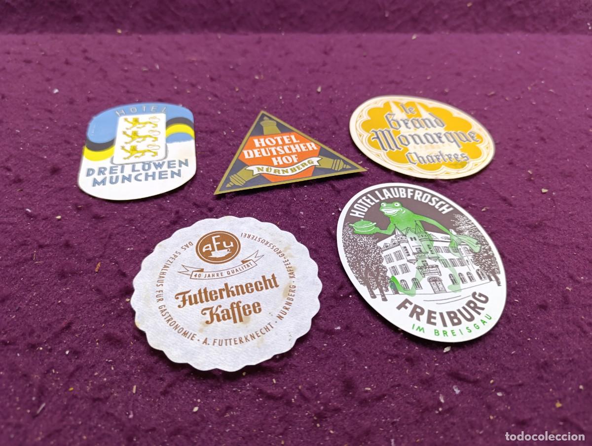 Alte Etiketten: LE2, Lote de antiguas etiquetas y/o publicidad de hoteles, surtidas