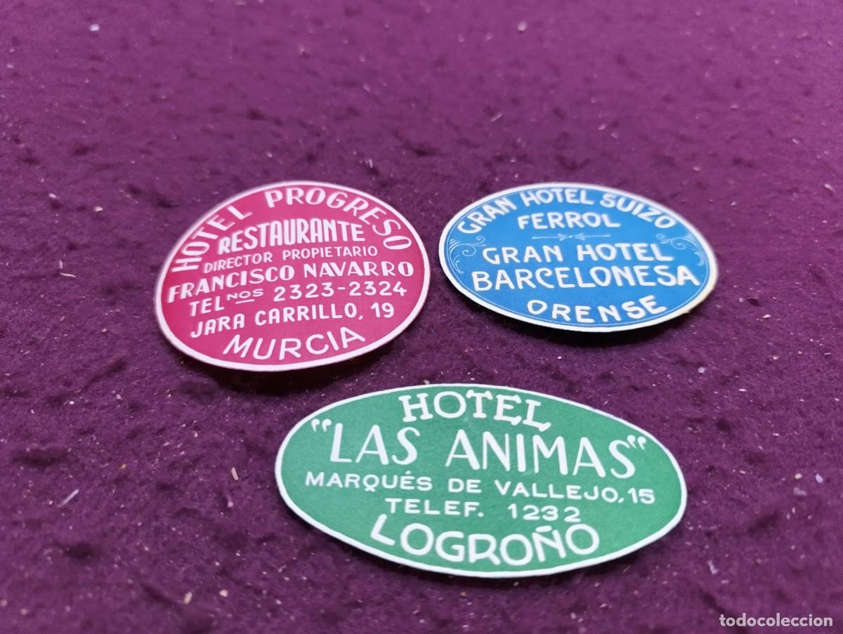 Alte Etiketten: LE12, Lote de antiguas etiquetas y/o publicidad de hoteles, surtidas