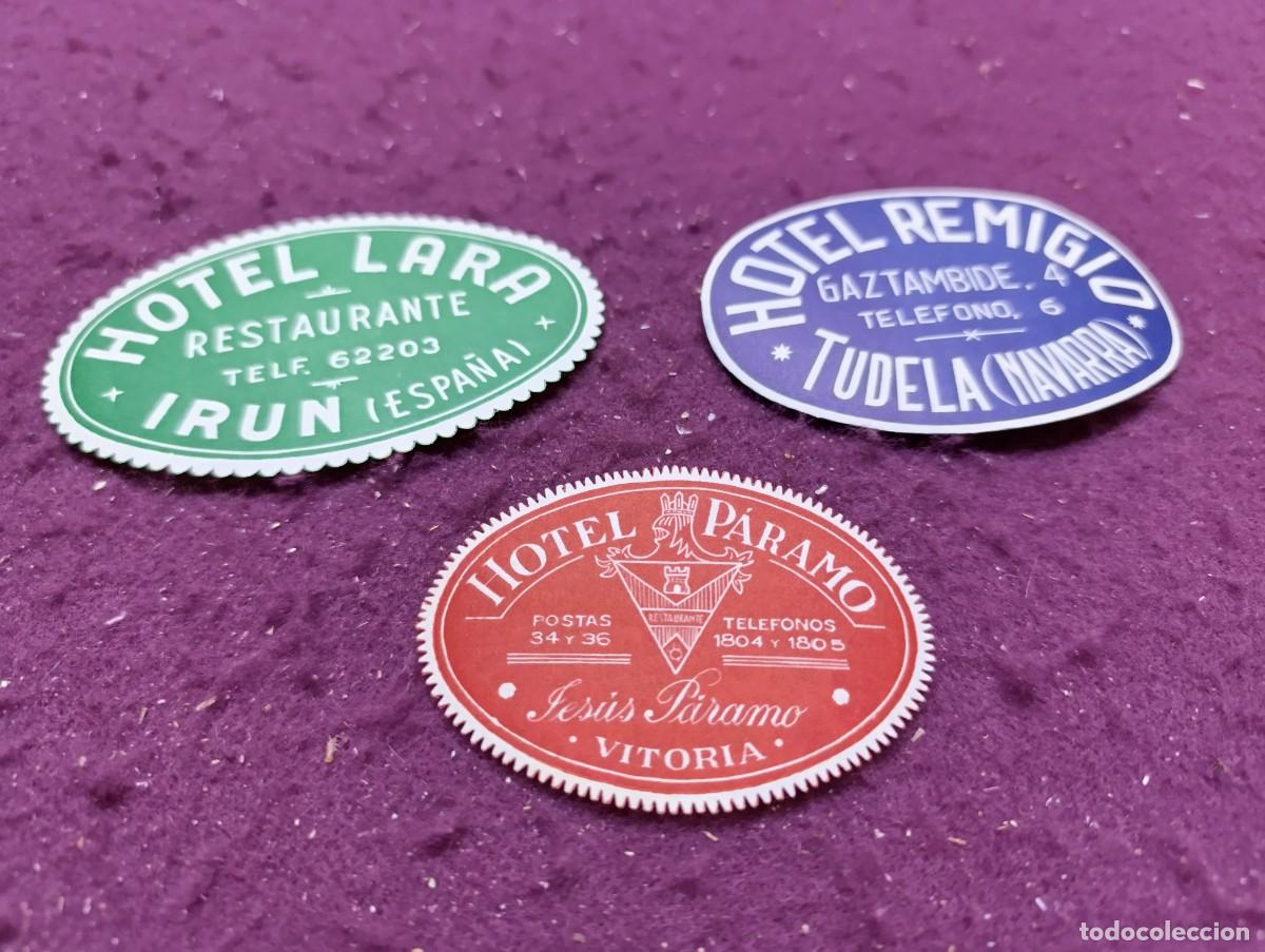 &Eacute;tiquettes anciennes: LE15, Lote de antiguas etiquetas y/o publicidad de hoteles, surtidas