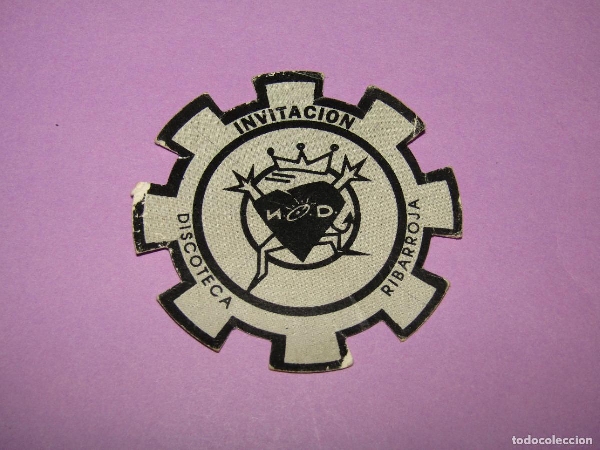 Etiquetas antiguas: Antigua Invitaci&oacute;n FLYER de Discoteca NODO de RIBARROJA - A&ntilde;o 1990s.