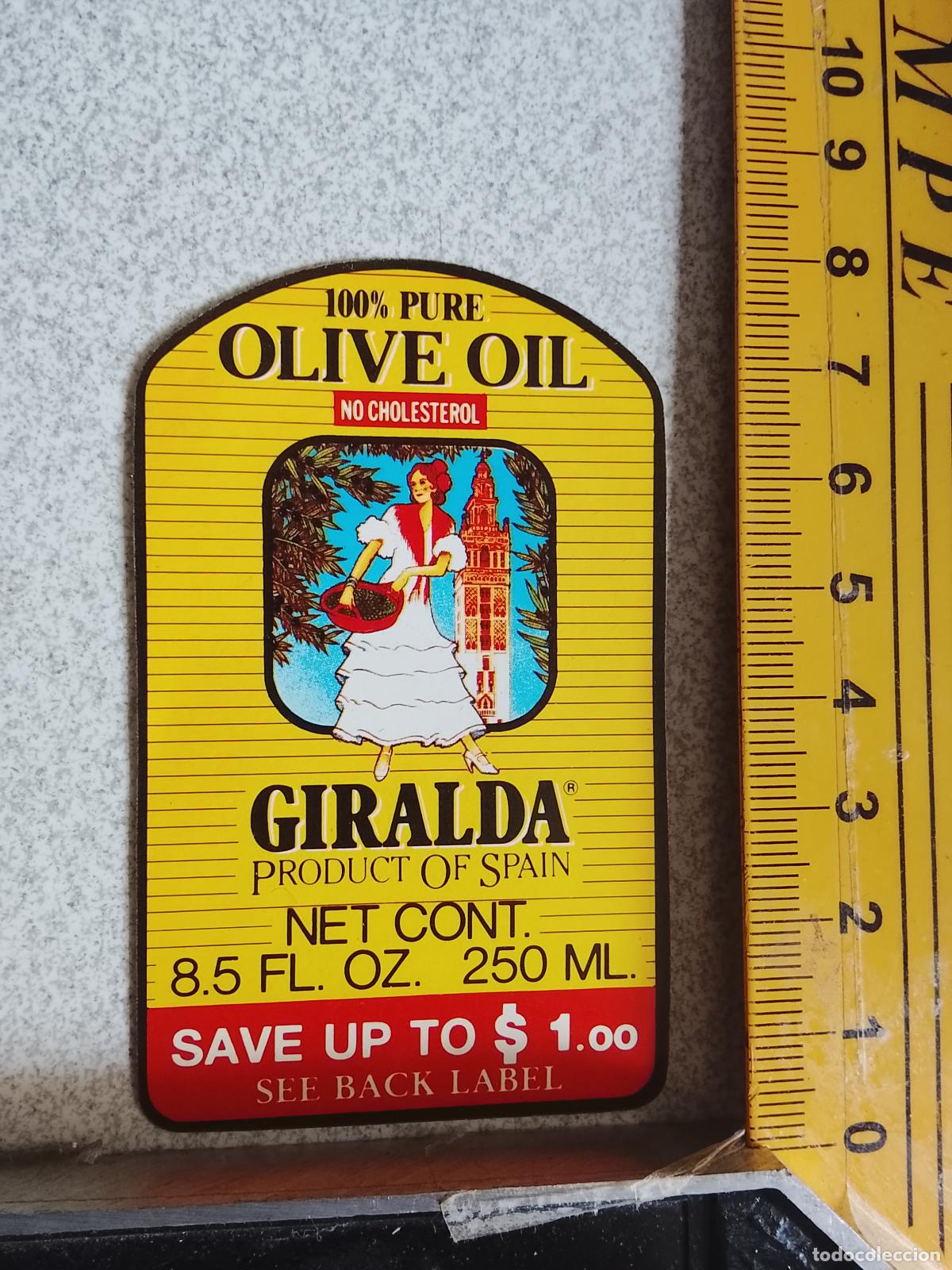 Etiquetas antiguas: ANTIGUA ETIQUETA ACEITE OLIVA LA GIRALDA