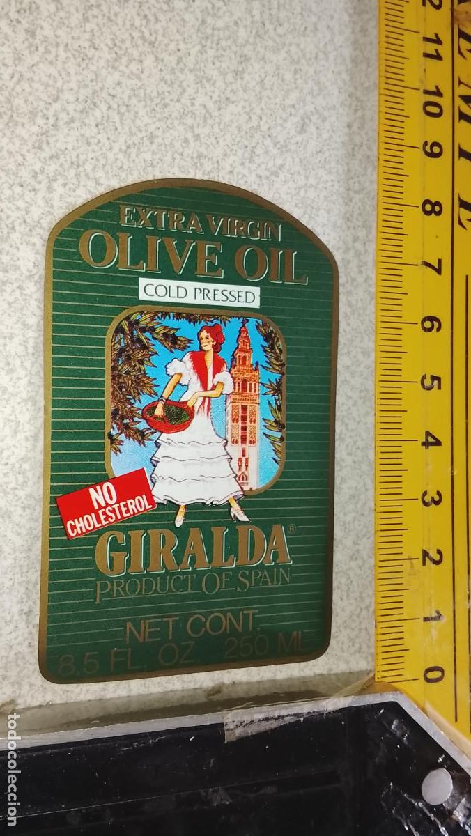 Etiquetas antiguas: ANTIGUA ETIQUETA ACEITE OLIVA LA GIRALDA