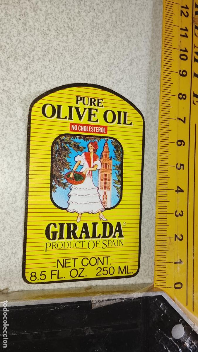 Etiquetas antiguas: ANTIGUA ETIQUETA ACEITE OLIVA LA GIRALDA